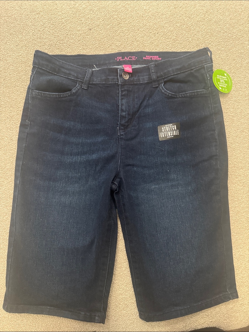 The Children's Place Dark Blue Stretch Denim Bermuda Shorts